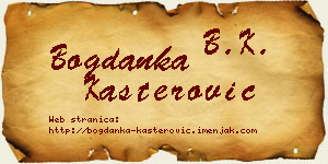 Bogdanka Kašterović vizit kartica